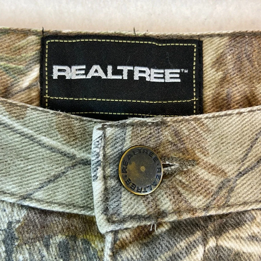 Realtree Camo Pants Jeans‎ Mens 323x28* Double Knee Hunting Grunge Skater Y2K